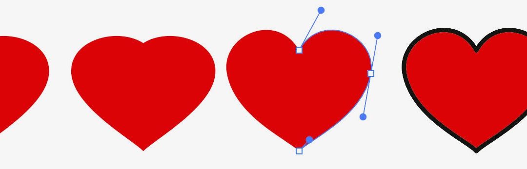 In spiegelbeeld tekenen met Adobe Illustrator: maak een mooi hartje.