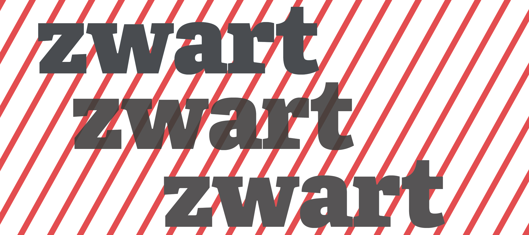 Zwart op overdruk
