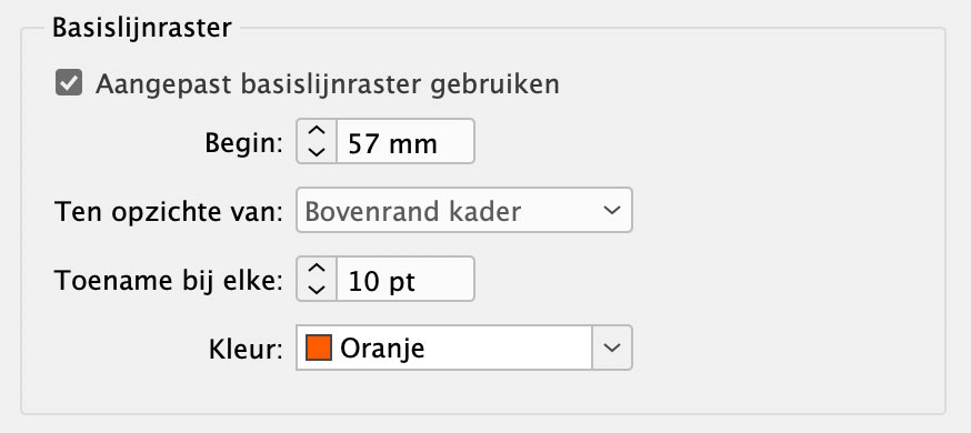 Tekst op basislijnraster, maar dan vanaf bovenkant tekstvak.