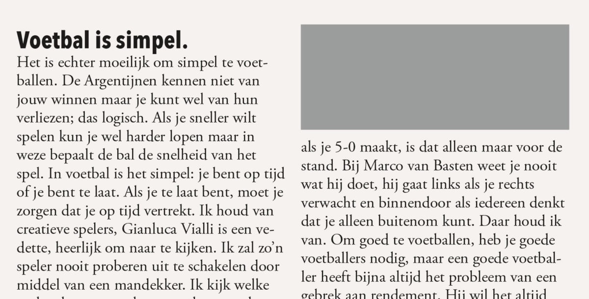 Tekst die niet op basislijnraster staat