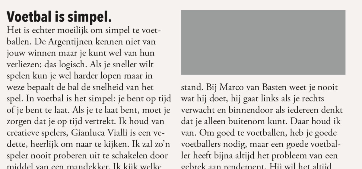 Tekst op basislijnraster, zo moet het.